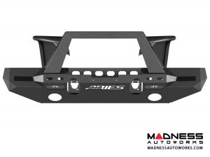 Jeep Wrangler JL Trailchaser Front Steel Bumper w/ Aluminum Fender Flares - Option 9 - Carbon Steel